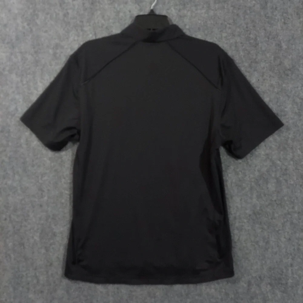 Adidas Shirt Mens Medium Black Blue Hens Polo Golf AEROREADY Moisture Wicking
